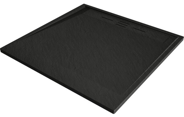 Mexen, Mexen Amon brodzik kwadratowy SMC 100 x 100 cm, czarny - 4F701010