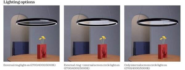 VANCE LED föggőlámpa, bézs színű, 80 cm