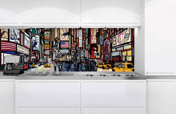 Konyhai fotótapéta - times square 180 x 60 cm