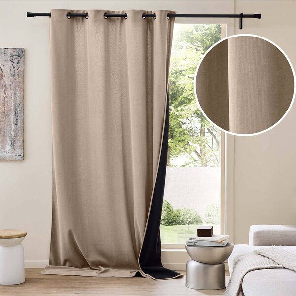 Barna kordbársony termo függöny 140x260 cm Madison – douceur d'intérieur
