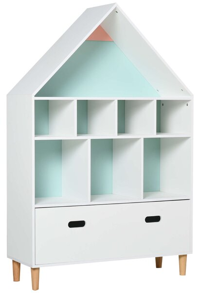 Könyvtár, MDF, 82x30x126 cm, többszínű