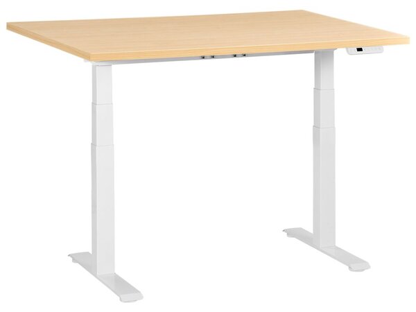 Elektromosan állítható asztal DESTINES Világosbarna/fehér 120 cm 72 cm