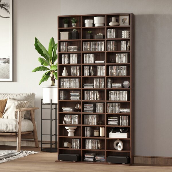 Homcom Könyvespolc klasszikus, MDF, 195x102x23,5cm, barna