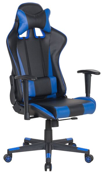 Irodai szék GAMER Műbőr Sötétkék