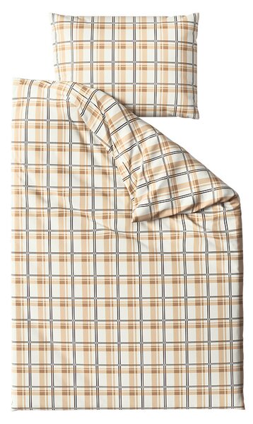 Mikroplüss ágyneműhuzat PLAID krémszínű Ágyneműhuzat mérete: 2 db 70 x 90 cm | 200 x 220 cm