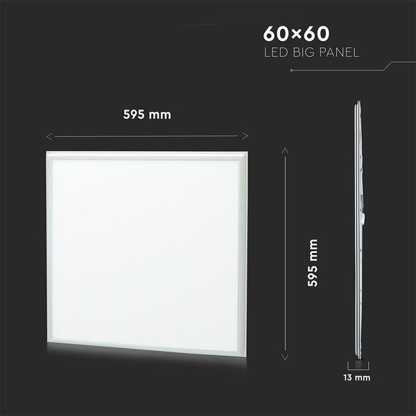 V-TAC Starsense tápegységes süllyeszthető 40W LED panel, 60x60cm, hideg fehér - SKU 24081