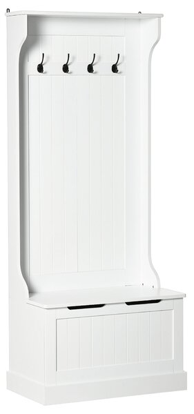 Ruhatartó fogas paddal 71,5x39,5x170 cm, Fehér