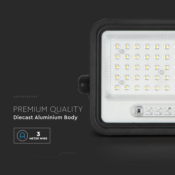 V-TAC 8W napelemes LED reflektor, 2000K - 8000K között állítható színhőmérséklettel - SKU 24083