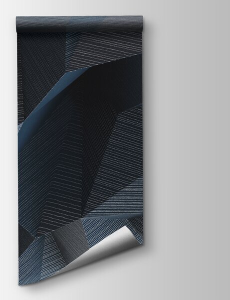 Fotótapéta Geometrikus hullámok a kék árnyalataiban, Geometriai 3D fotótapéta, Népszerű fotótapéta, u74292 - Tapeko.hu