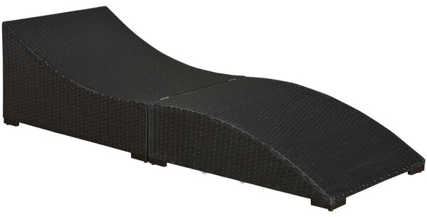 Összecsukható napozóágy, kapacitása 160 kg, 198x68x50cm, fekete / fehér