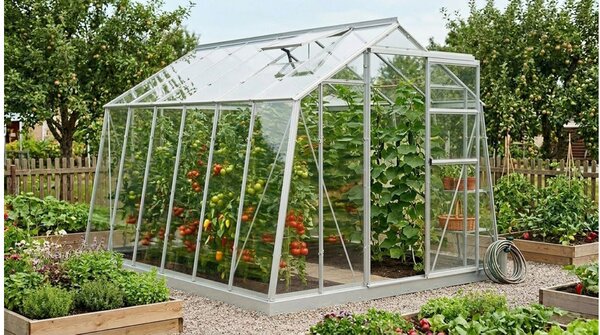 Üvegház LANITPLAST LIMES Viva V7/3 2,47x3 m tiszta üveg 3 mm LG4705