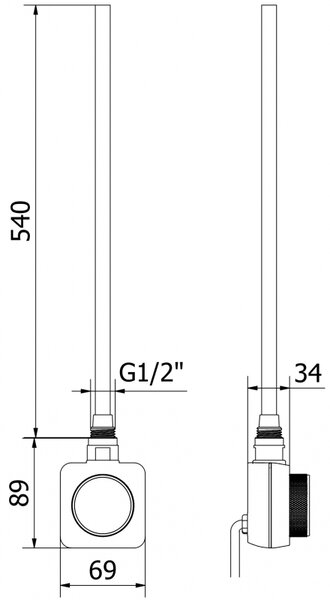 Mexen, Mexen Mars elektromos melegítő 1200 x 600 mm, 600 W, fehér - W110-1200-600-6600-20