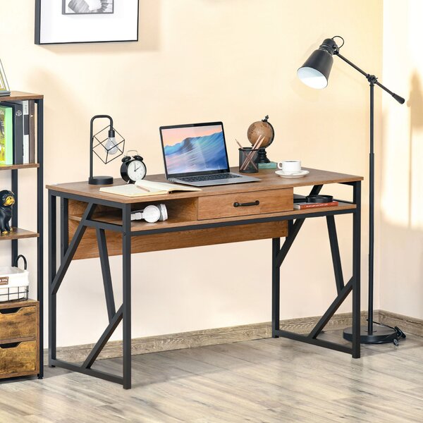 Homcom MDF Számítógép asztal 120x60x76 cm, Barna