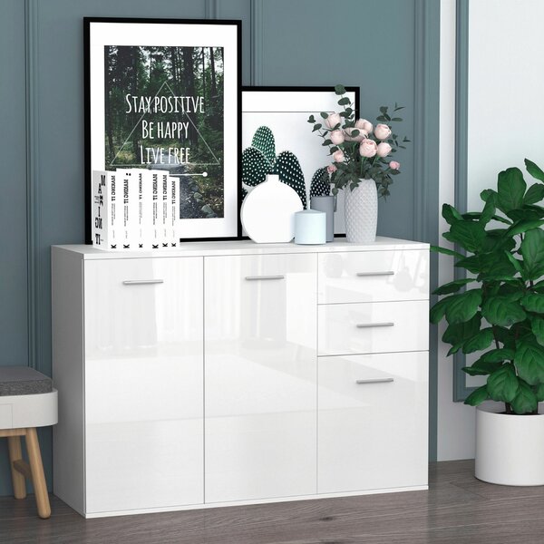 Komód 106x35x76cm, Fehér
