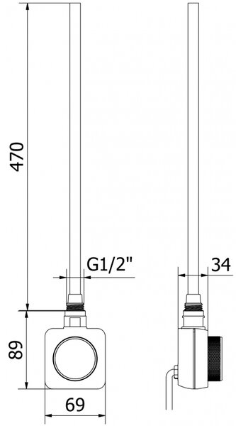 Mexen Ares, elektromos fűtőelem 1200x500 mm, + fűtőrúd 500 W, fehér, W102-1200-500-6500-20