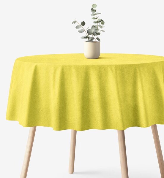 Goldea kör alakú terítő malaga - lime színű Ø 140 cm