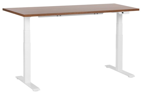 Elektromosan állítható asztal DESTINES Barna/fehér 160 cm 72 cm