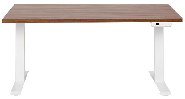 Elektromosan állítható asztal DESTINES Barna/fehér 160 cm 72 cm