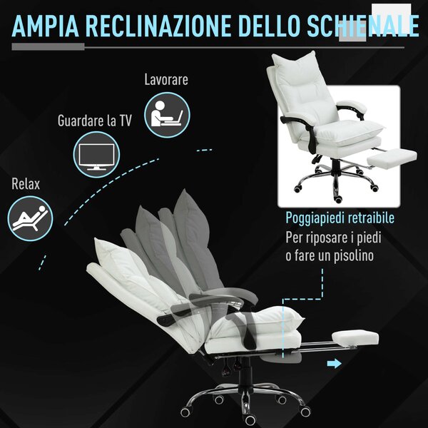 Ergonomikus Irodai Forgószék, fehér