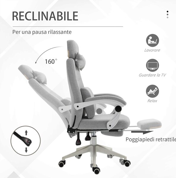 Ergonomikus Irodai Szék, szürke