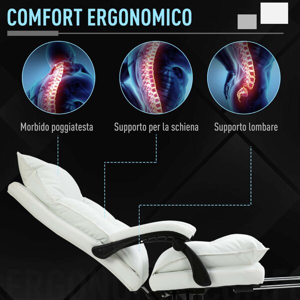 Ergonomikus Irodai Forgószék, fehér