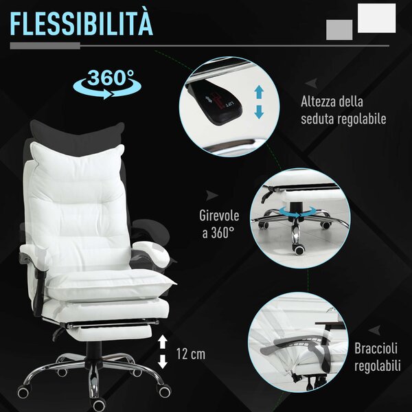 Ergonomikus Irodai Forgószék, fehér