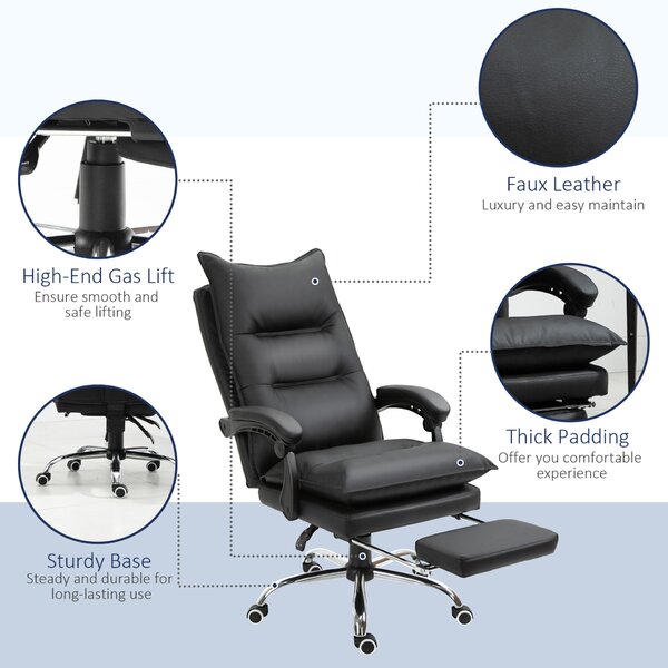Vinsetto ergonomikus Irodai Szék, fekete