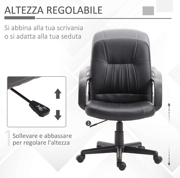 Vinsetto 921-114 Ergonomikus Irodai szék, Fekete