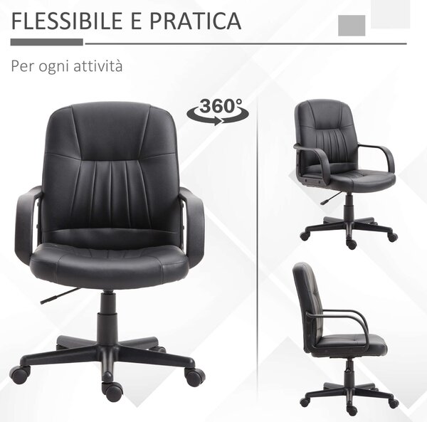 Vinsetto 921-114 Ergonomikus Irodai szék, Fekete