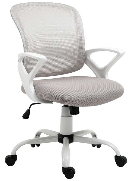 Homcom Vinsetto ergonomikus Irodai szék állítható magassággal, Fehér