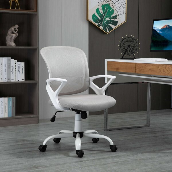 Homcom Vinsetto ergonomikus Irodai szék állítható magassággal, Fehér