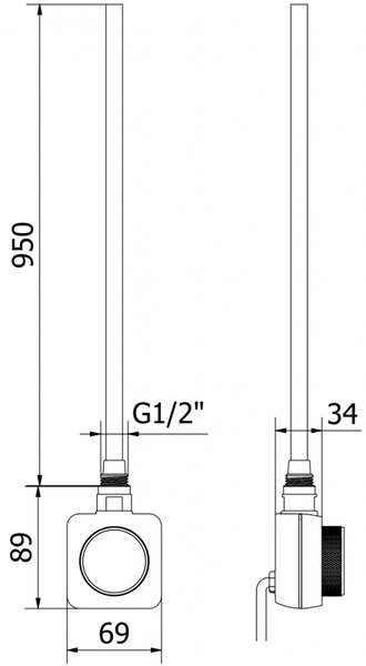 Mexen, Mexen Ares elektromos melegítő 1800 x 600 mm, 1200 W, fehér - W102-1800-600-6120-20