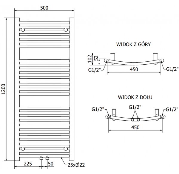 Mexen Ares, elektromos fűtőelem 1200x500 mm, + fűtőrúd 500 W, fehér, W102-1200-500-6500-20