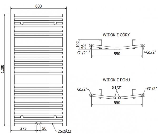 Mexen, Mexen Ares elektromos melegítő 1200 x 600 mm, 600 W, fehér - W102-1200-600-6600-20