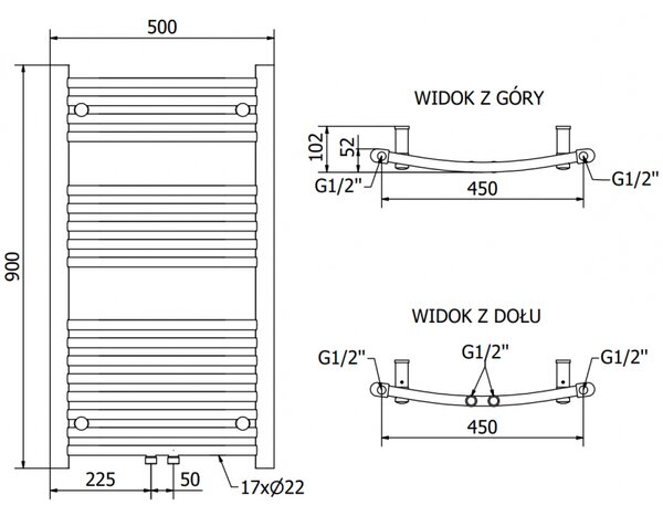 Mexen Ares, elektromos fűtőelem 900 x 500 mm, 400 W, fehér, W102-0900-500-6400-20