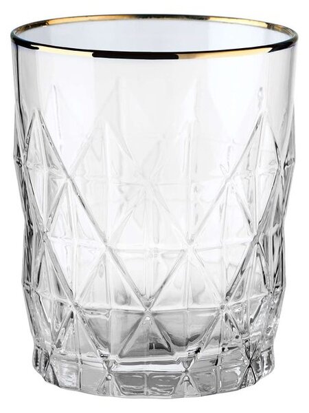 UPSCALE vizes pohár arany szegéllyel 345 ml, 6 db-os készlet