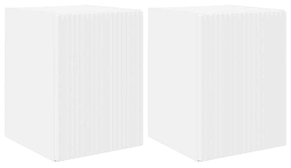 TV Fali Szekrény 2 pcs Fehér 30 x 31 x 40 cm Faanyag