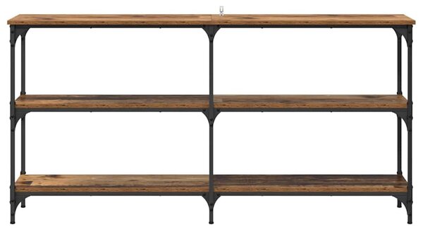 Konzolasztal Öreg fa 150 x 29 x 75 cm Mérnöki fa és fém