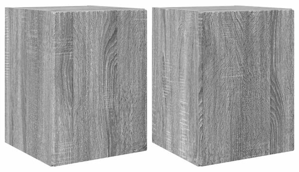 TV Fali Szekrény 2 pcs Szürke Sonoma 30 x 31 x 40 cm Faanyag