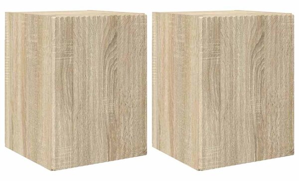 TV Fali Szekrény 2 pcs Sonoma 30 x 31 x 40 cm Faanyag