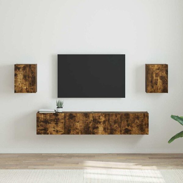 TV Fali Szekrény 2 pcs Füstölt tölgy 30 x 31 x 40 cm Faanyag