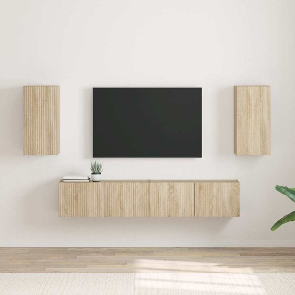 TV Fali Szekrény 2 pcs Sonoma 30 x 31 x 60 cm Faanyag
