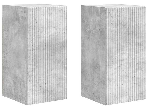 TV Fali Szekrény 2 pcs Beton 30 x 31 x 60 cm Faanyag