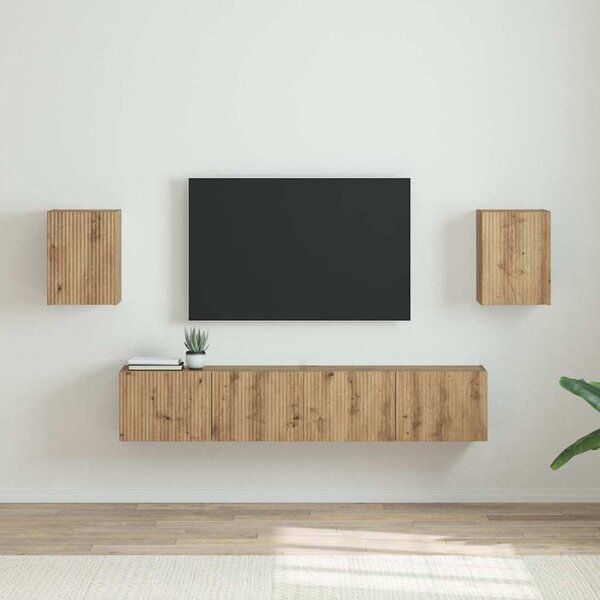 TV Fali Szekrény 2 pcs Művészi tölgy 30 x 31 x 40 cm Faanyag