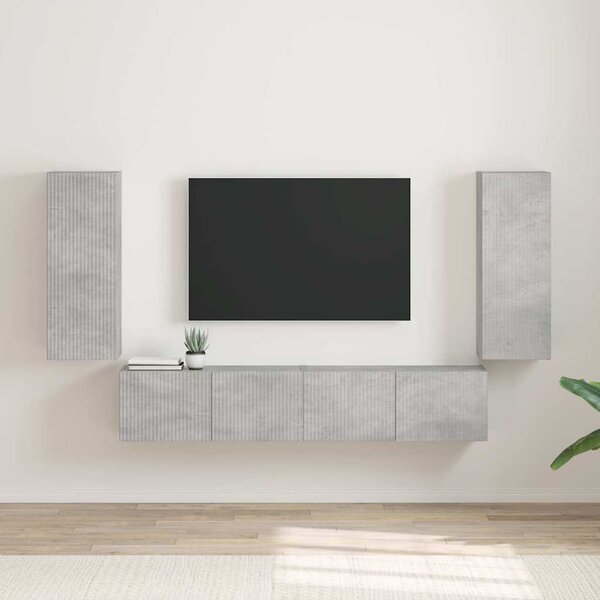 TV Fali Szekrény 2 pcs Beton 30 x 31 x 80 cm Faanyag