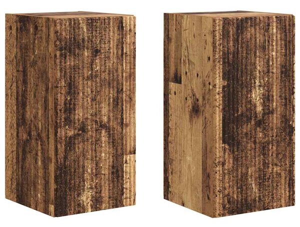 TV Fali Szekrény 2 pcs Öreg fa 30 x 31 x 60 cm Faanyag