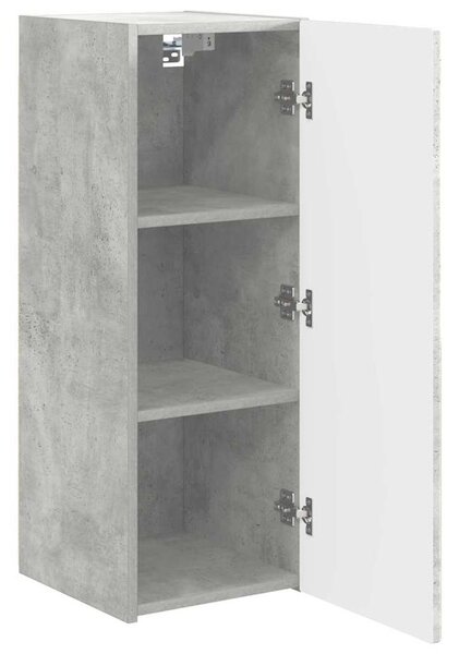 TV Fali Szekrény 30 x 31 x 80 cm Beton Szerelt Fa