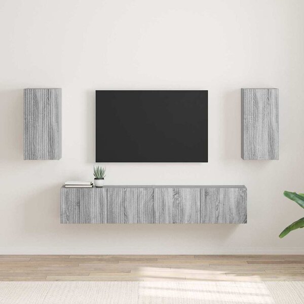 TV Fali Szekrény 2 pcs Szürke Sonoma 30 x 31 x 60 cm Faanyag