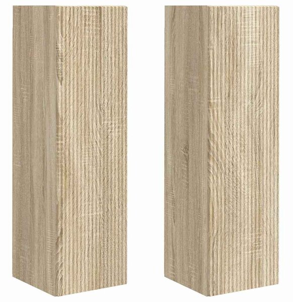 TV Fali Szekrény 2 pcs Sonoma 30 x 31 x 100 cm Faanyag