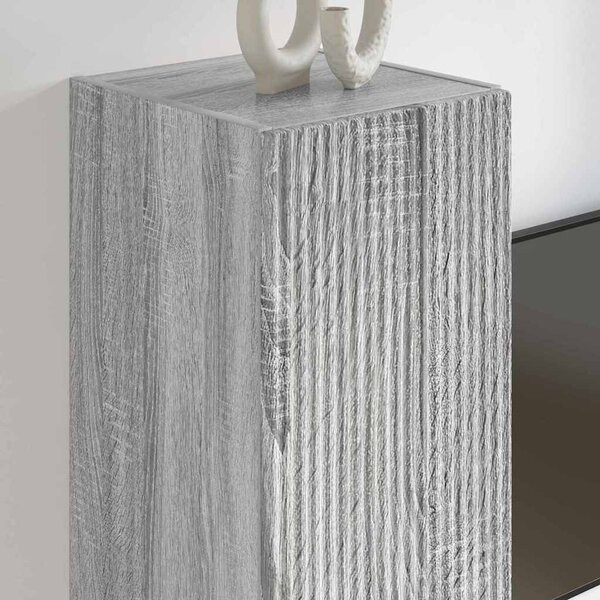TV Fali Szekrény 2 pcs Szürke Sonoma 30 x 31 x 100 cm Faanyag